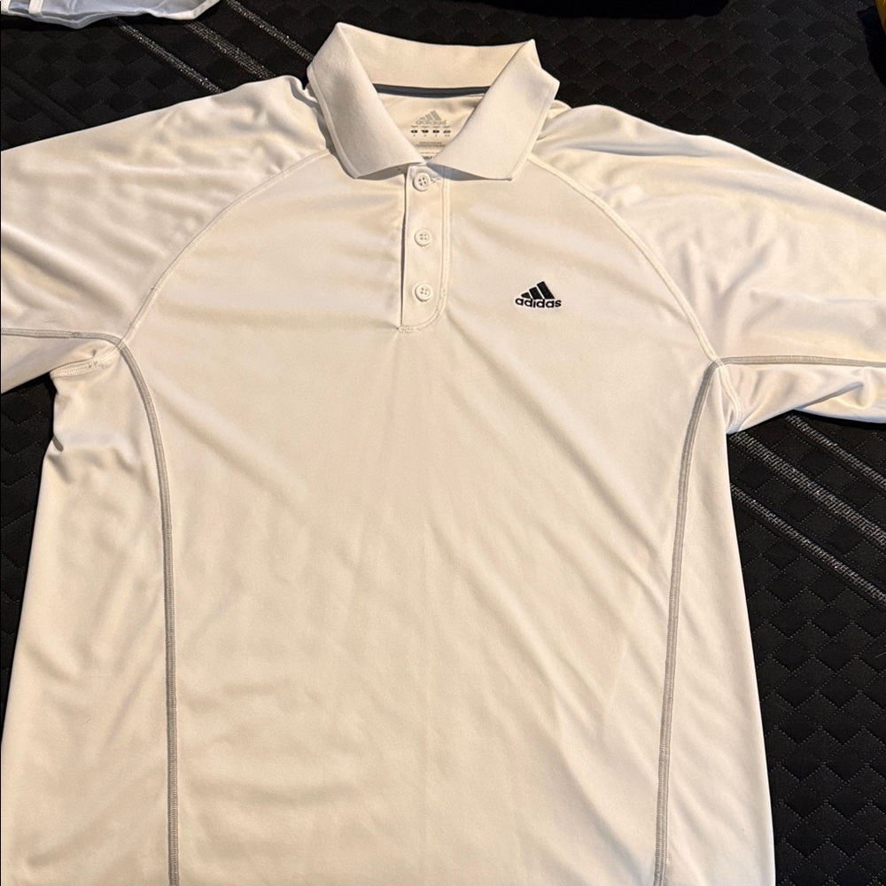 adidas Men’s White Polo with Subtle Logo